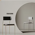POLIFORM Modern Dining Chairs Black And White Design With Metal Frames