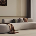 Modern three-seat sofa 3d model