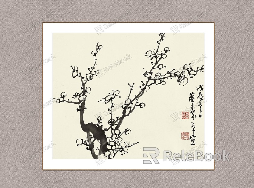 Mo Mei Figure Plum Blossom Figure Dong Shouping Flower Figure Decorative Painting Wall Decorative Painting model