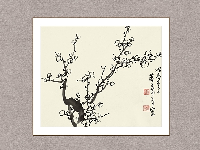 Mo Mei Figure Plum Blossom Figure Dong Shouping Flower Figure Decorative Painting Wall Decorative Painting model