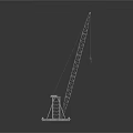 Construction Tower Crane With Metal Frame Structure And Lifting Hook