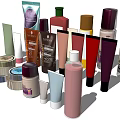 Assorted Perfume Cosmetics Collection With Bottles Jars Tubes And Containers