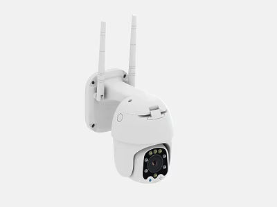 Wireless Wall Mounted Projection Monitoring Security Camera with Night Vision LEDs 3d model