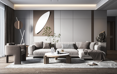 modern living room 3d model