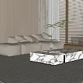 Modern Multiplayer Sofa Coffee Table Sofa Coffee Table Combination 3d model