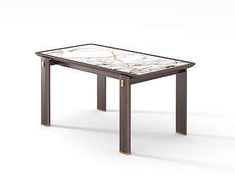 New Chinese Dining Table 3d model