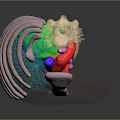 Colorful 3D Anatomical Model Of Limb Organs Featuring Muscles And Skeletal Structures