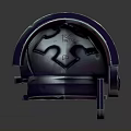 Shiny Dark Purple Metallic Curved Machinery Component With Bolted Structure Details