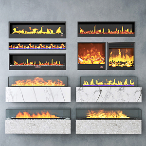 Modern Fireplace 3d model