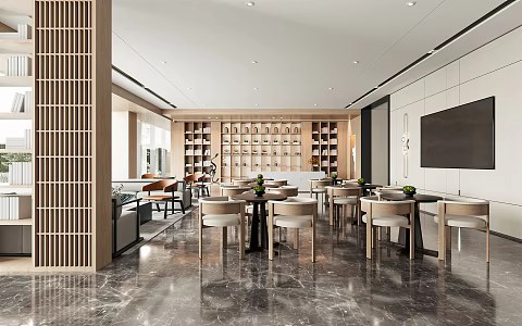 Negotiation area Modern reception area 3d model