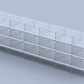 Industrial Storage Equipment Multiple Layer Metal Wire Mesh Shelves for Warehouse Storage Use 3d model