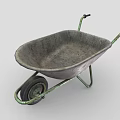 Small cart soil cart construction site small cart single-wheeled cart single-wheeled cart low face number low model simple model game video level super realistic 3d model