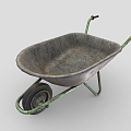 Small cart soil cart construction site small cart single-wheeled cart cart single-wheeled cart low face number low model simple model game video level super realistic 3d model