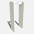 Security Gate With Metal Detector For Public Safety Checkpoint Entry 3d model