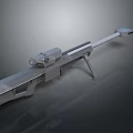 Modern Sniper Rifle with Long Barrel Scope Bipod and Futuristic Design