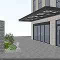Modern Heavy Duty Glass Sunshade Awning For Commercial Building Outdoor Entrance Decoration And Protection