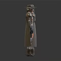 Modern game character western Denim Denim 3d model