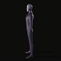 Man Wearing Purple Outfit With Black Collar 3D Virtual Character Model Design