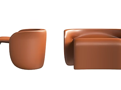 Modern Brown Stools With Minimalist Design Sleek Curved Shape And Smooth Surface 3d model