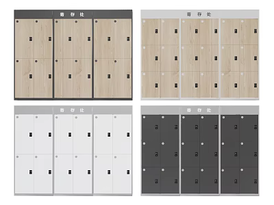 Modern Storage Lockers With Various Color Options For Gym And Office Use 3d model