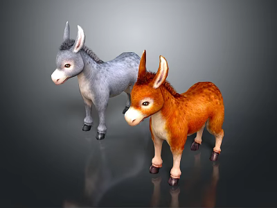 Modern Donkey Cartoon Donkey Donkey Animation Donkey Donkey 3d model