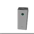Two Sharp White Air Purifiers With Gray Top And Green Indicator Light For Home Use
