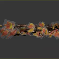 Colorful Autumn Leaf Wreath Featuring Red and Yellow Leaves for Home Decor