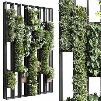 Plant wall plant wall partition 3d model