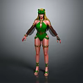 Child in Green Costume with Golden Decorations and Leaf Headpiece for Fantasy Role Play Activities