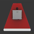 Red And White Industrial Machine With Roller And Control Box Structure