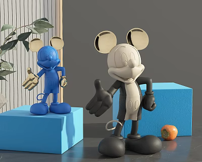 Modern ornaments Mickey decorative ornaments 3d model