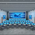 Modern Monitoring Room Science and Technology Command Center 3d model