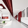 Modern Corridor School Corridor 3d model