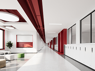 Modern Corridor School Corridor 3d model