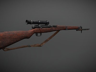 Sniper rifle weapon model