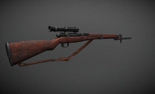 Sniper rifle weapon 3d model