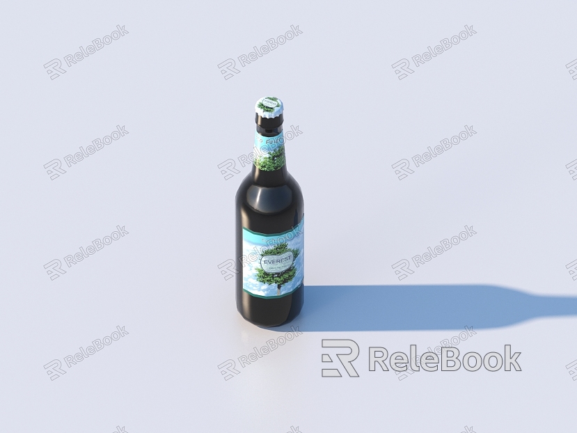 Wine Bottle Beer Glass Bottle model