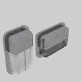 Modern Outdoor Wall Lights with Metallic Silver Housing and Amber Striped Lampshades