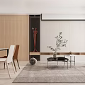 Modern Open Living Dining Area With Cozy Sofa Dining Table And Neutral Tones