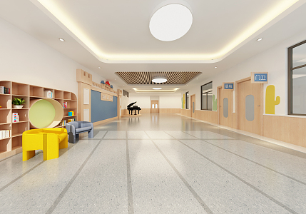 Modern Kindergarten Hall Kindergarten Foyer 3d model