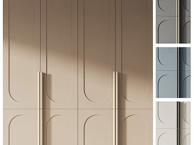 Modern Minimalist Wardrobe Design With Sleek Panels And Multiple Color Options 3d model