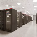 High Tech Modern Monitoring Early Warning Center Office With Large LED Screen And Multiple Workstations