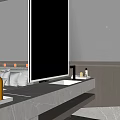 Modern Hotel Guest Room Interior With Comfortable Bed Nightstand And Table Lamp