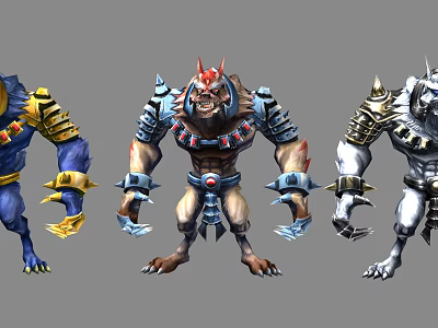 Modern game character werewolf 3d model Modern game character werewolf 3d model