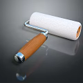 Paint Roller With Wooden Handle And White Roller For Home Improvement Painting Tool