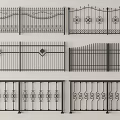 Iron Railings With Decorative Patterns And Various Ornamental Design Styles 3d model