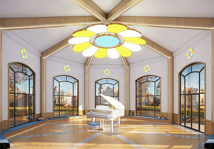 European Kindergarten Concert Hall 3d model