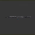 Modern Tactical Assault Rifle With Blue Accents And Futuristic Design Features
