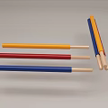 Colorful Drum Sticks With Wooden Tips
