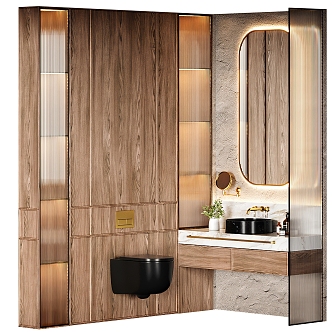 Wash table bathroom cabinet 3d model